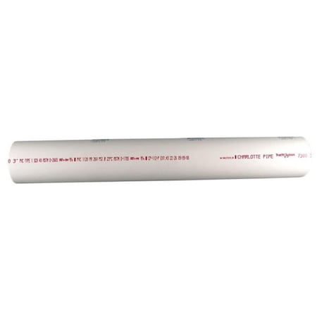 Charlotte Pipe And Foundry Charlotte Pipe &amp; Foundry PVC073000200 PVC Schedule 40 Solid Pipe 3 in. x 2 ft. CH5401